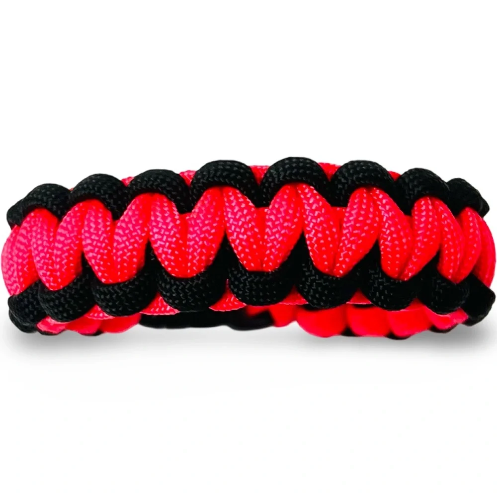 Hot Pink & Black Paracord Bracelet